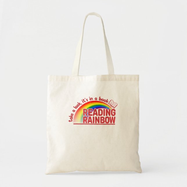 Rainbow Take A Look It'S In A Book Reading Bookwor Tote Bag (Front)