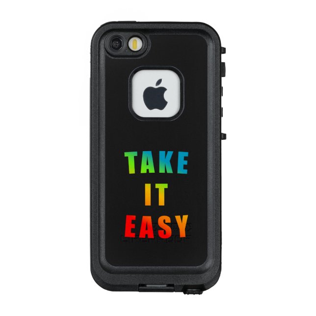 RAINBOW TAKE IT EASY | POSITIVE THINKING LIFESTYLE LifeProof iPhone CASE (Back)