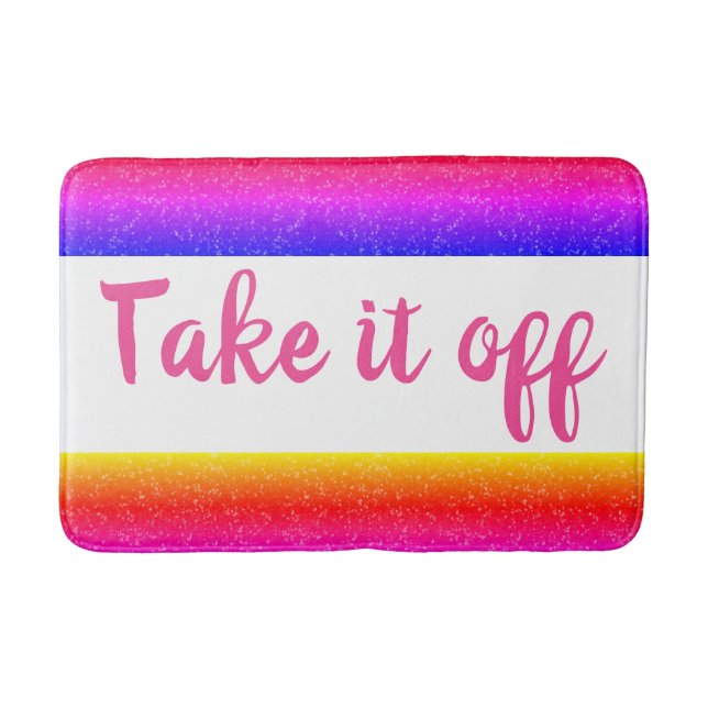 Rainbow Take it off Funny Bath Mat (Front)