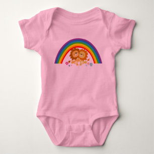 Rainbow Tango-Cute Cartoon Lions Baby Apparel Baby Bodysuit