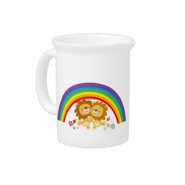Rainbow Tango-Cute Cartoon Lions Pitcher (Left)