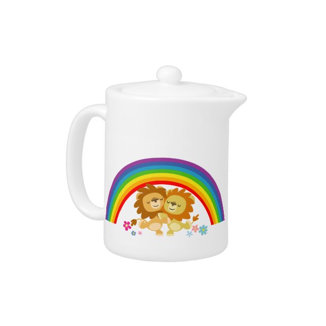 Rainbow Tango-Cute Cartoon Lions Teapot (Left)