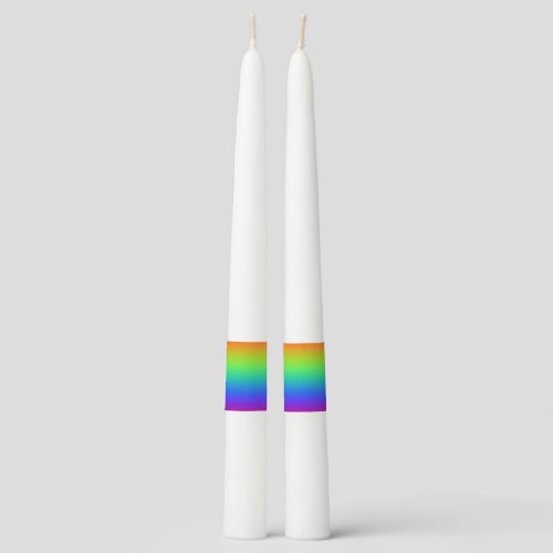 Rainbow Taper Candle