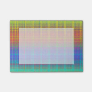 Rainbow Tartan Plaid Customize or Go Bold Plaid Post-it Notes
