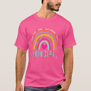 Rainbow Teach Love Inspire Principal Back To Schoo T-Shirt