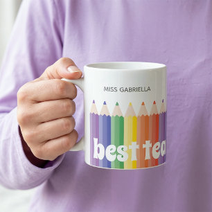 Rainbow Teacher Appreciation Best Teacher Mug