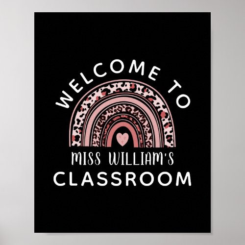 Rainbow Teacher Classroom Welcome Poster