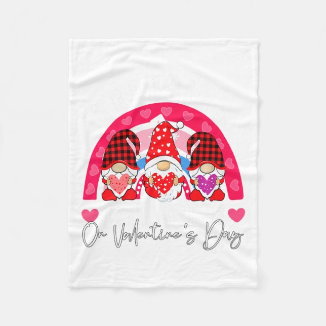 Rainbow Teaching 12th Grade On Valentines Day Tea  Fleece Blanket (Front)