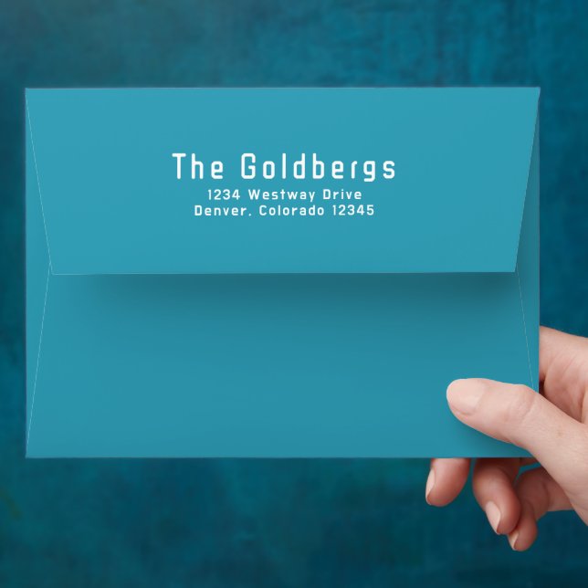 Rainbow Teal Video Game Gamer Bar Mitzvah Envelope (Hand)