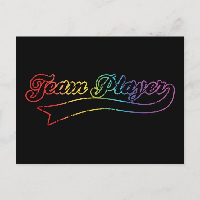 Rainbow Team Player Postcard (Front)