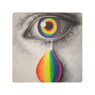 Rainbow tears poster canvas print acrylic print