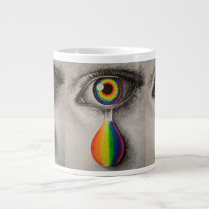 Rainbow tears poster throw pillow trivet stone coa giant coffee mug