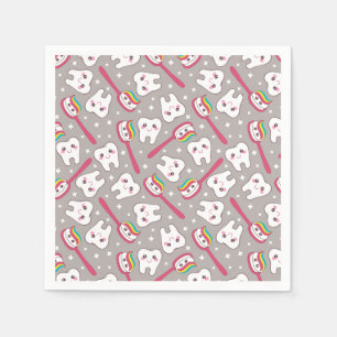 Rainbow Teeth Pattern Napkins