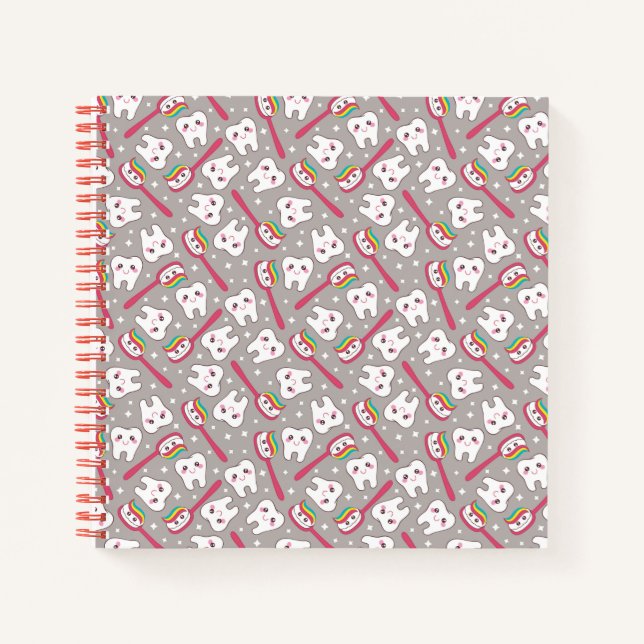 Rainbow Teeth Pattern Notebook (Front)