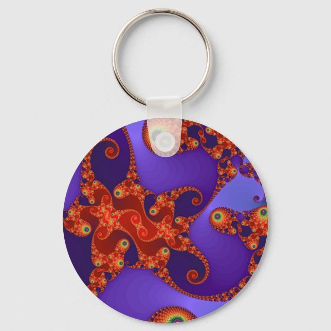 Rainbow Tentacles Keychain (Front)