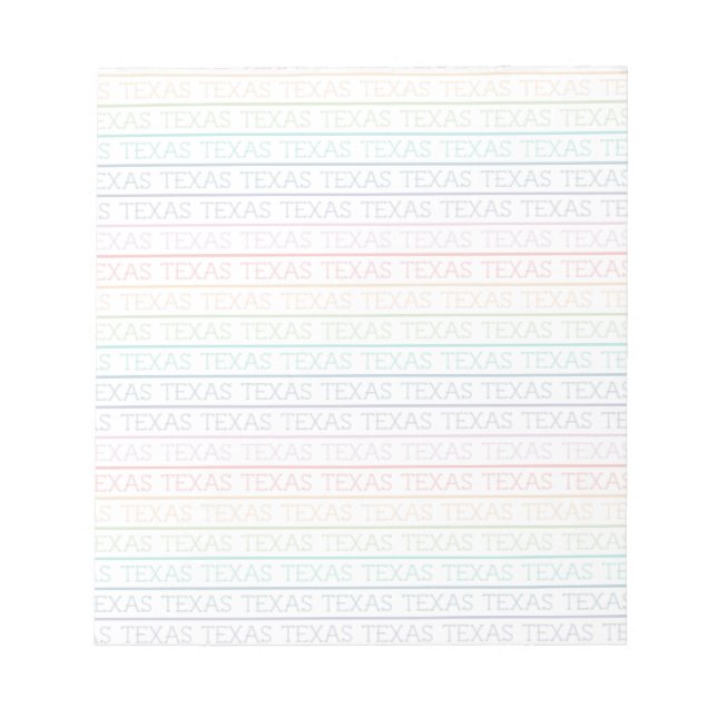 Rainbow Texas, Texas, Texas Notepad (Front)