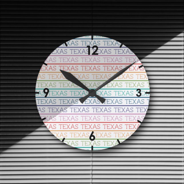 Rainbow Texas, Texas, Texas Round Clock (Creator Uploaded)