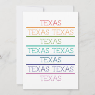 Rainbow Texas, Texas, Texas Thank You Card