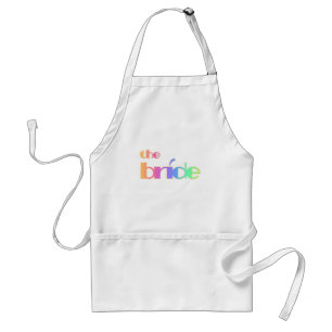 Rainbow Text Bride Tshirts and Gifts Adult Apron