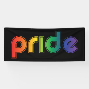 Rainbow Text Gay Pride Banner