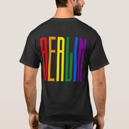 Rainbow Text LGBT Berlin Gay Pride LGBTQ CSD T_Shirt