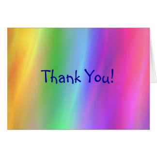 Rainbow Colors Thank You Greeting Cards | Zazzle