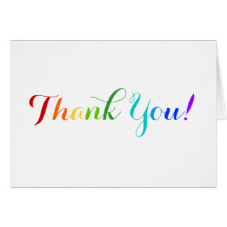 Rainbow Thank You Note Cards | Zazzle