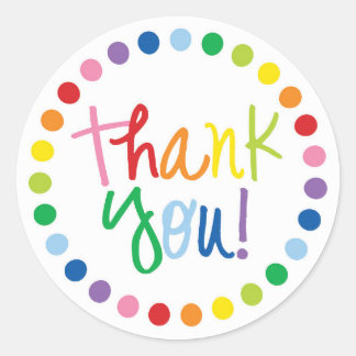 Rainbow Thank You Sticker