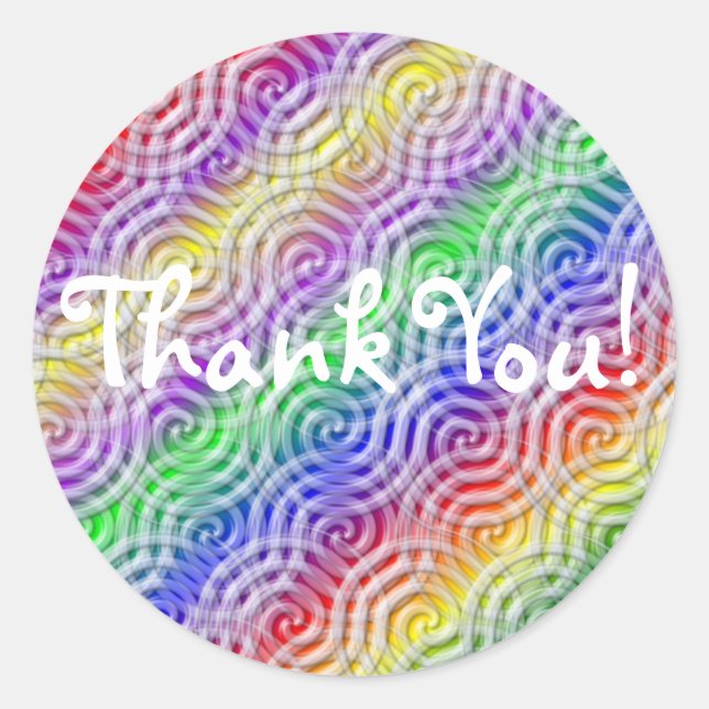 Rainbow Thank You Sticker (Front)
