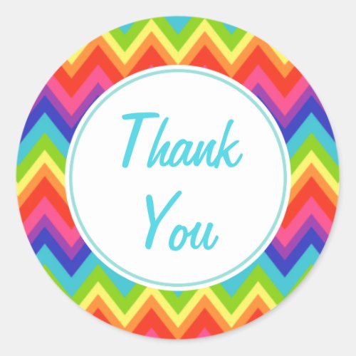 Rainbow Thank You Stickers