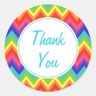 Rainbow Thank You Stickers