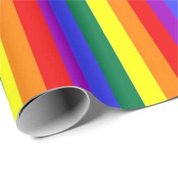 Rainbow Themed Gay Pride Colorful Wrapping Paper by Neurotic_Designs at Zazzle