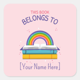 Rainbow This Belongs to Bookplates