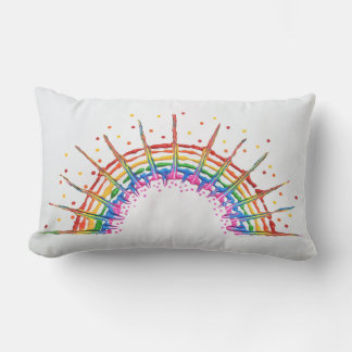 Rainbow Throw Cushion, Lumbar Cushion 33 x 53 cm