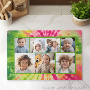 Rainbow Tie-Dye - 7 Photo Collage - Vintage Vibe Placemat