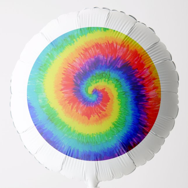 Rainbow Tie-Dye Alcohol Ink Balloon (Front)