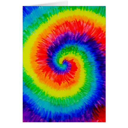 Rainbow Tie-Dye Alcohol Ink Cards (Front)