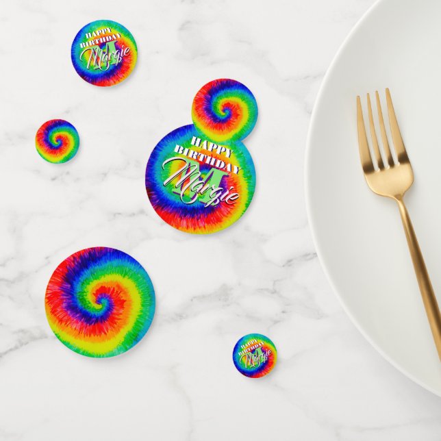 Rainbow Tie-Dye Alcohol Ink Confetti (Group)