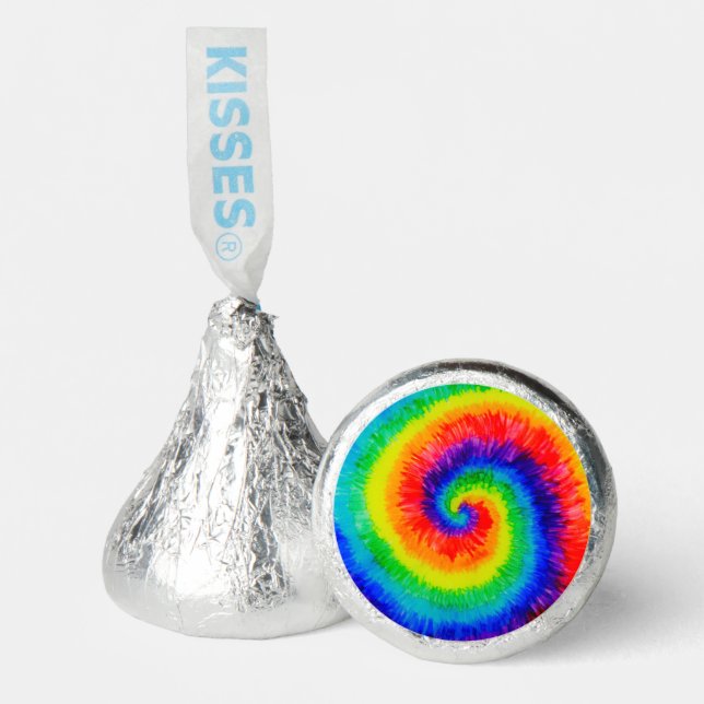 Rainbow Tie-Dye Alcohol Ink Hershey®'s Kisses® (Front)