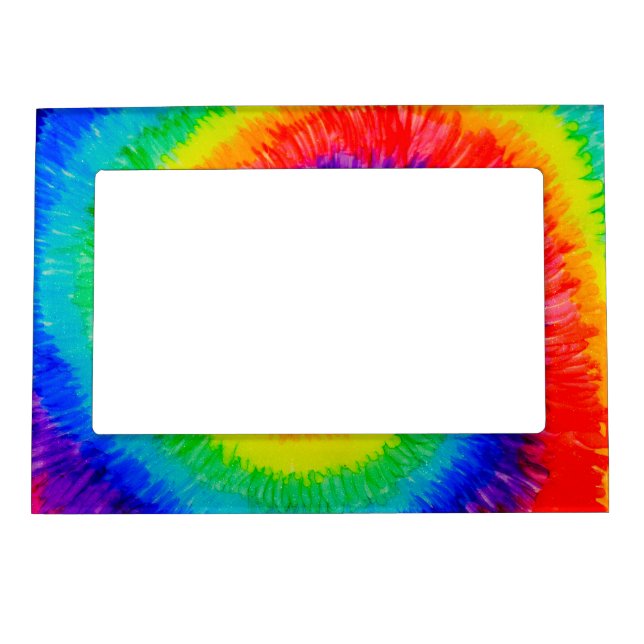 Rainbow Tie-Dye Alcohol Ink Magnetic Frame (Front)