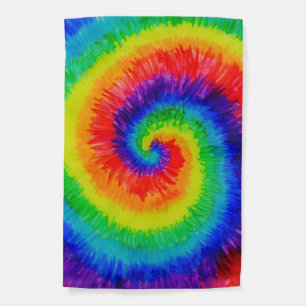 Rainbow Tie-Dye Alcohol Ink Painting Garden Flag