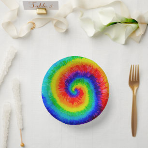 Rainbow Tie-Dye Alcohol Ink Paper Bowls