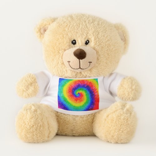 Rainbow Tie_Dye Alcohol Ink Teddy Bear