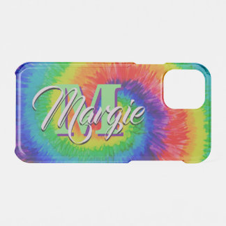 Rainbow Tie-Dye Alcohol Ink iPhone 11 Pro Case