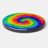 Rainbow Tie-Dye Alcohol Ink Wireless Charger (Front 2)