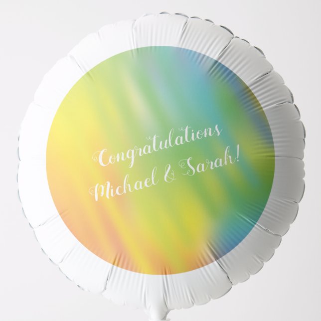 Rainbow Tie Dye Baby Shower Balloon (Front)