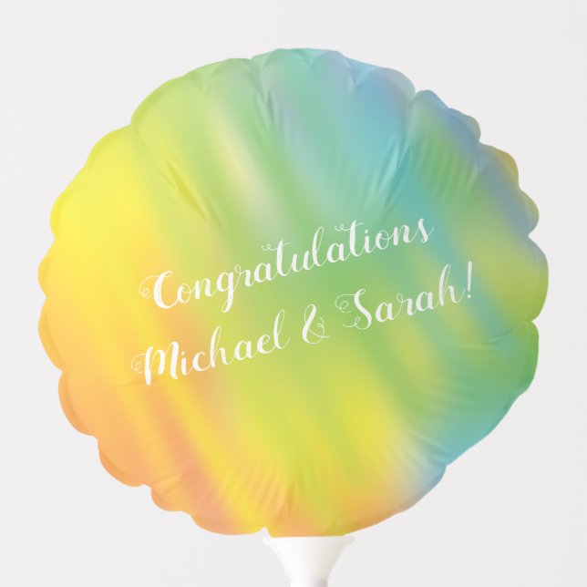 Rainbow Tie Dye Baby Shower Balloon (Front)