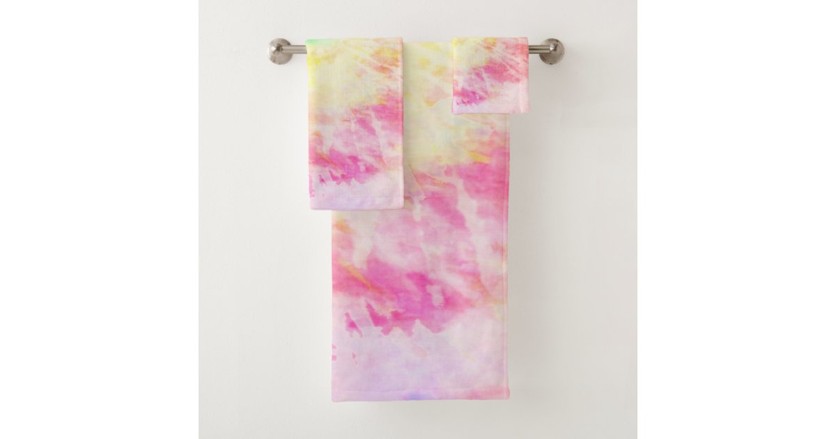Rainbow Tie Dye Bath Towel Set Zazzle