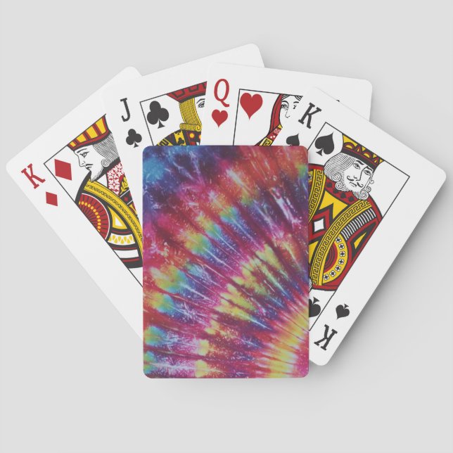 Rainbow Tie Dye Bicycle Playing Cards (Back)