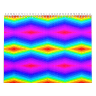 Rainbow tie-dye calendar